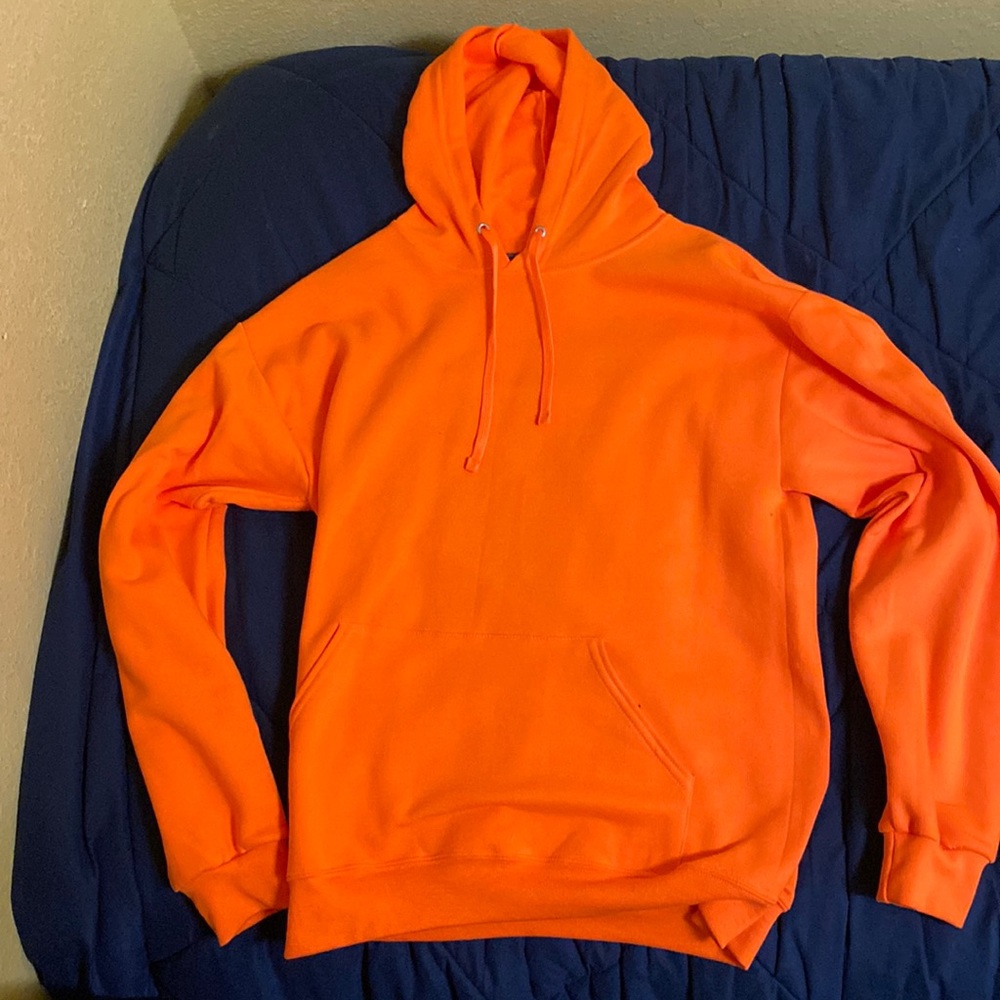 orange athletic hoodie (medium)